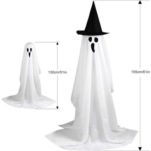 Halloween Ghost Decorations-2 Packs DIY Light Up Halloween Decor Indoor Outdoor - Picture 4 of 7